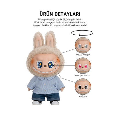 POP MART LABUBU THE MONSTERS FLIP WITH ME PELUŞ BEBEK